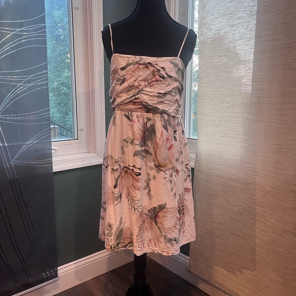 Express Tropical Print Mini Dress